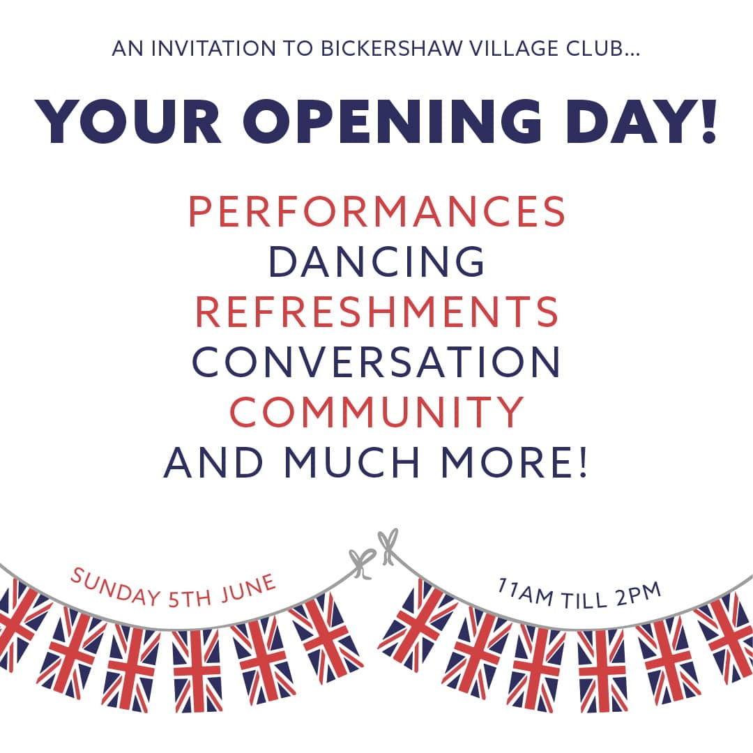 AN INVITATION TO BICKERSHAW VILLAGE CLUB…